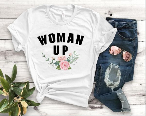 women t shirt woman up flower print tshirt women short sleeve o neck loose t shirt ladies causal tee shirt clothes, White
women t shirt woman up flower print tshirt women short sleeve o neck loose t shirt ladies causal tee shirt clothes, White