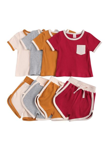 clothing sets kids baby 2-piece outfit set short sleeve pocket shorts for children boys girls, White
clothing sets kids baby 2-piece outfit set short sleeve pocket shorts for children boys girls, White