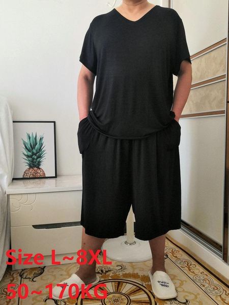 men's sleepwear plus size 7xl 8xl 50-170kg men pajamas sets soft summer modal casual home wear set, Black;brown
men's sleepwear plus size 7xl 8xl 50-170kg men pajamas sets soft summer modal casual home wear set, Black;brown