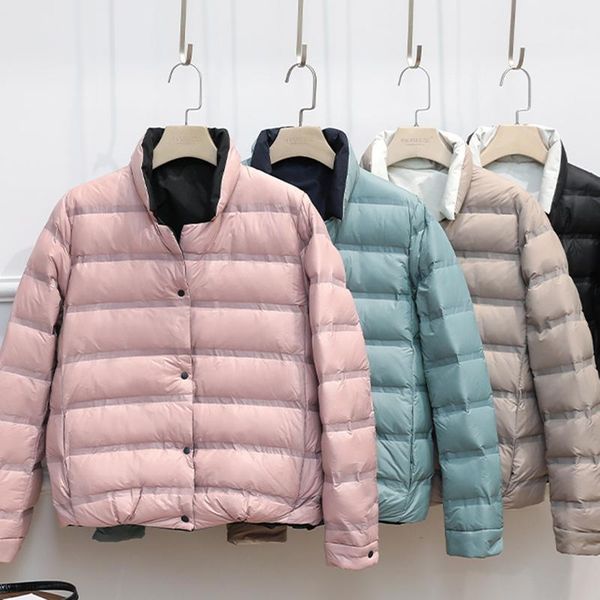 women's down & parkas sedutmo winter double sided duck jackets women casual oversize coat short puffer jacket autumn thin ed12041, Black
women's down & parkas sedutmo winter double sided duck jackets women casual oversize coat short puffer jacket autumn thin ed12041, Black