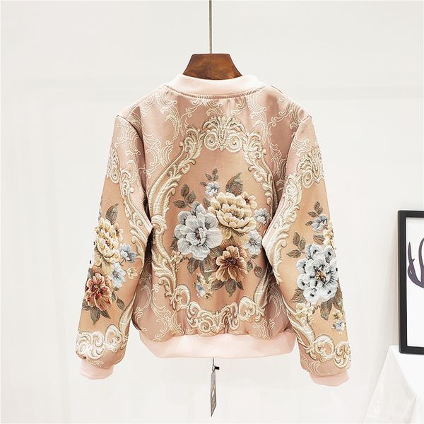 embroidery designer custom made outerwear jackets women vintage gold line jacquard beading luxury baseball jacket coats female fj9d, Black;brown
embroidery designer custom made outerwear jackets women vintage gold line jacquard beading luxury baseball jacket coats female fj9d, Black;brown