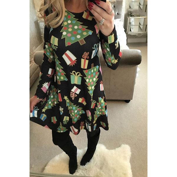 casual dresses christmas dress autumn women cartoon print loose long sleeve party vestidos, Black;gray
casual dresses christmas dress autumn women cartoon print loose long sleeve party vestidos, Black;gray
