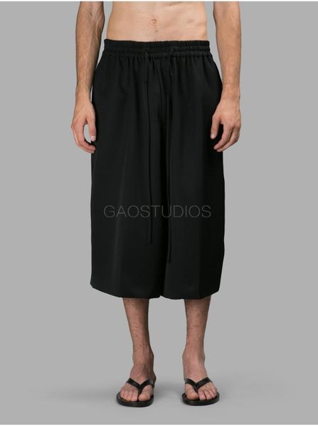 men's pants shorts loose cropped wide-leg casual tie large size straight junn simple, Black
men's pants shorts loose cropped wide-leg casual tie large size straight junn simple, Black
