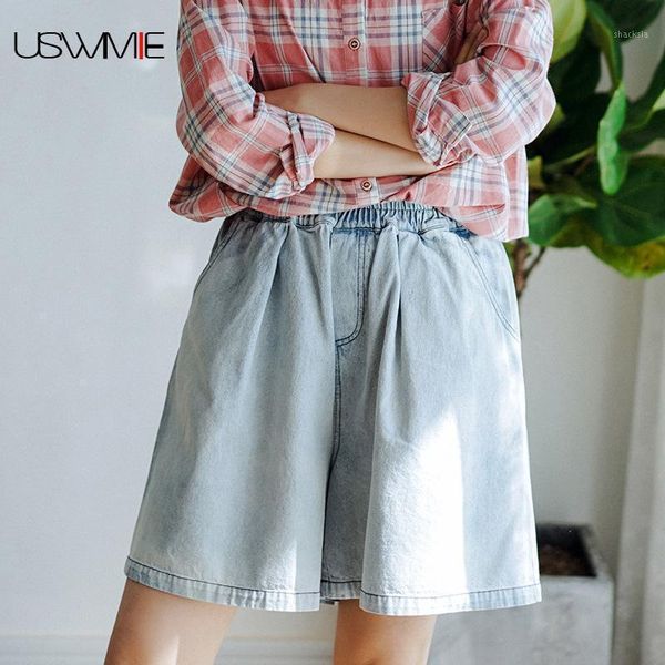 short pants women summer simple outwear leisure solid color high waist pockets plus size light blue denim shorts women's, White;black
short pants women summer simple outwear leisure solid color high waist pockets plus size light blue denim shorts women's, White;black