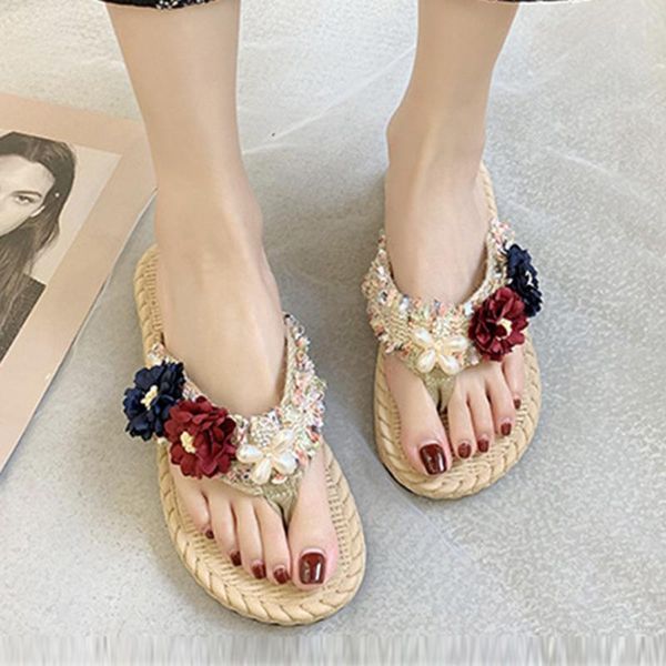 slippers shoes woman summer sandal bohemian cane flowers flip flops ladies beach slides zapatos de mujer 3.30, Black
slippers shoes woman summer sandal bohemian cane flowers flip flops ladies beach slides zapatos de mujer 3.30, Black