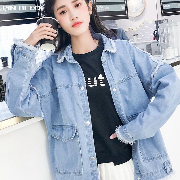 women's jackets pinbeiqi2021 women denim jacket autumn for ladies girls tassel jean fashion korean design casual style short coat, Black;brown
women's jackets pinbeiqi2021 women denim jacket autumn for ladies girls tassel jean fashion korean design casual style short coat, Black;brown