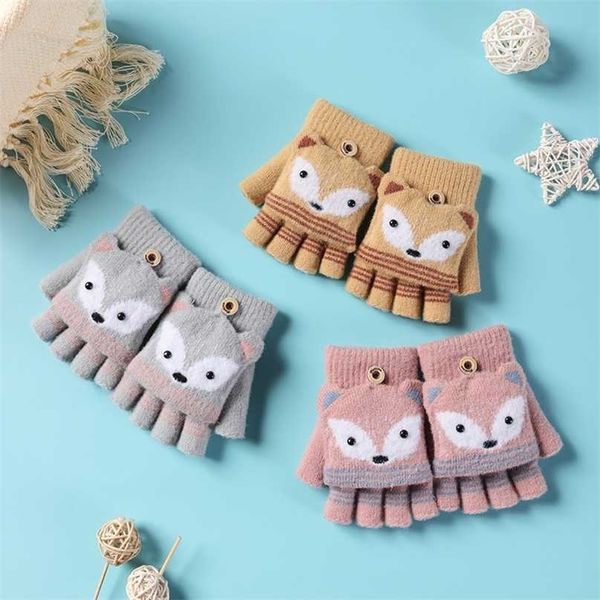 6-10 years old boy girl fur wool knit kid soft half finger flip glove children winter warm cute cartoon mitten i89 211214, Blue;gray
6-10 years old boy girl fur wool knit kid soft half finger flip glove children winter warm cute cartoon mitten i89 211214, Blue;gray