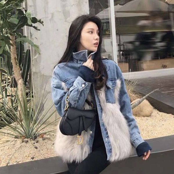 cool loose leather coat winter women 2020 new casual korean style fried street denim stitching fashion, Black;brown
cool loose leather coat winter women 2020 new casual korean style fried street denim stitching fashion, Black;brown