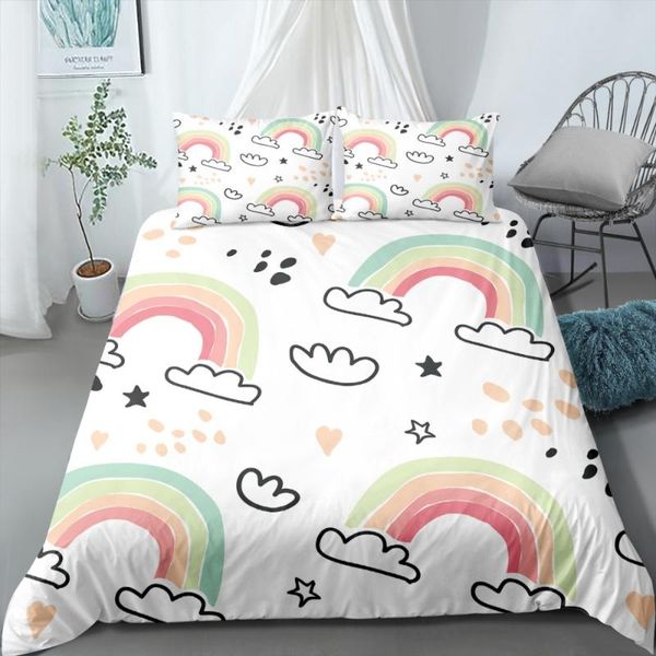 bedding sets 2/3 pieces rainbow/clouds set cartoon natural beauty duvet cover white background bed luxury quilt
bedding sets 2/3 pieces rainbow/clouds set cartoon natural beauty duvet cover white background bed luxury quilt