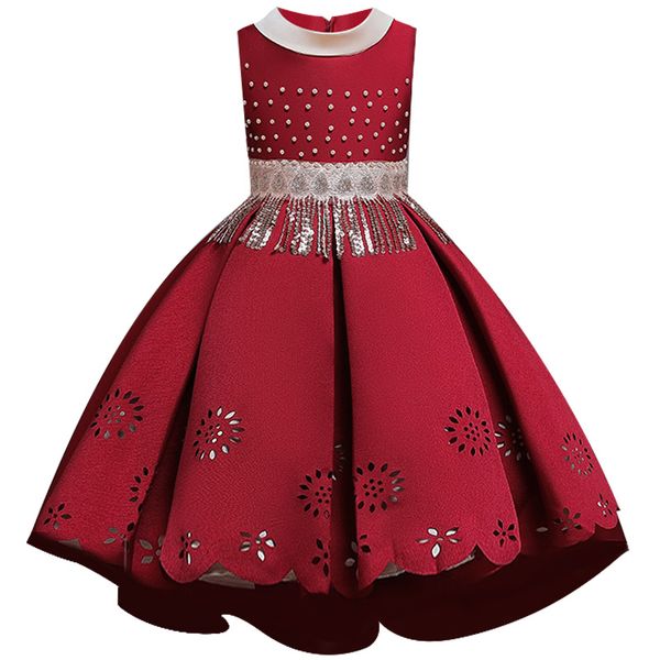 flower girl princess wedding party pendant bead tail dress girl birthday party performance sequin banquet tail dress, White;pink
flower girl princess wedding party pendant bead tail dress girl birthday party performance sequin banquet tail dress, White;pink