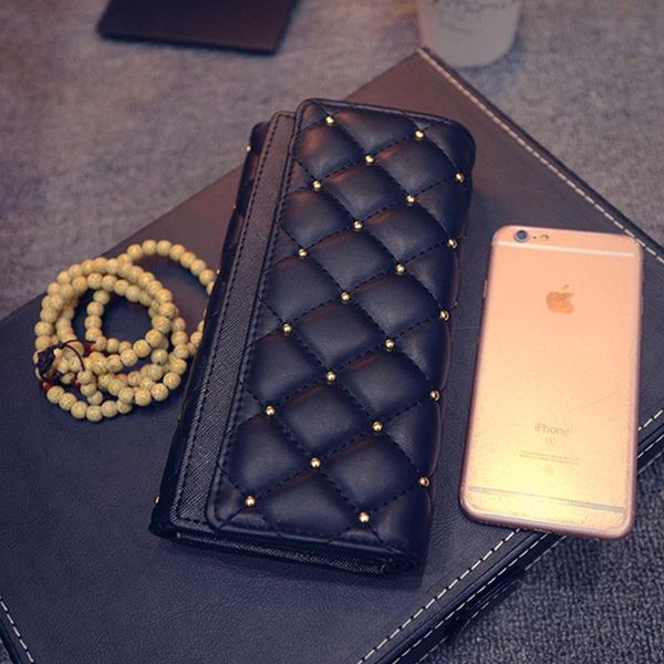 wallets korean version of the ladies purse handbags fashion retro rivet rhombus trifold wallet large capacity card bag coin, Red;black
wallets korean version of the ladies purse handbags fashion retro rivet rhombus trifold wallet large capacity card bag coin, Red;black
