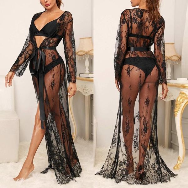 fashion women bathrobe mesh lace floor robes bridesmaid kimono elegant ladies dressing luxury robes pijama feminina female, Black;red
fashion women bathrobe mesh lace floor robes bridesmaid kimono elegant ladies dressing luxury robes pijama feminina female, Black;red