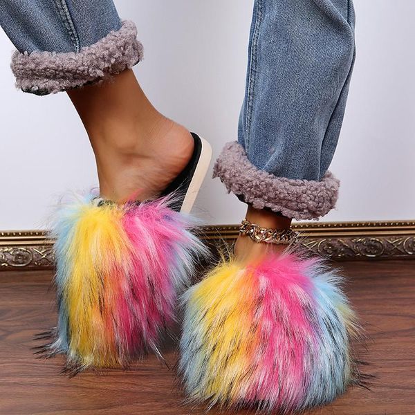 slippers winter mules home shoes female flats mixed colors plush flip flops women house slides ladies fur, Black
slippers winter mules home shoes female flats mixed colors plush flip flops women house slides ladies fur, Black