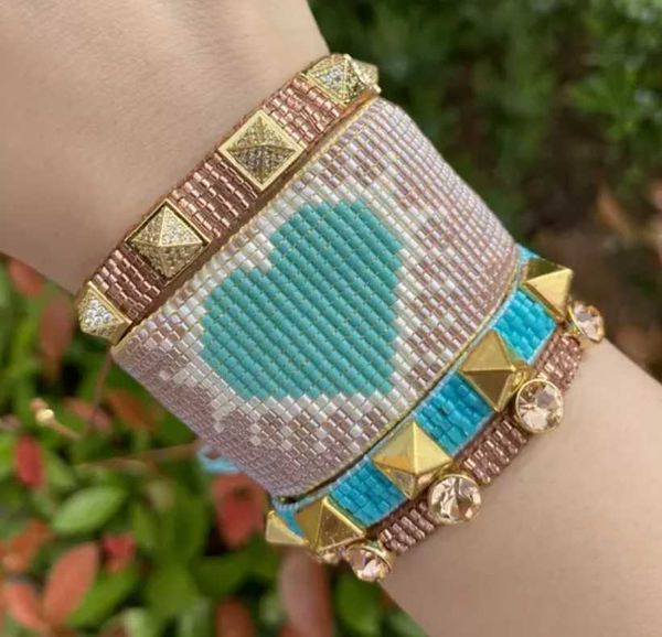 tennis pretty bead fashion handmade miyuki heart bracelet charm copper micro diamond rivet crystal rhinestone, Golden;silver
tennis pretty bead fashion handmade miyuki heart bracelet charm copper micro diamond rivet crystal rhinestone, Golden;silver