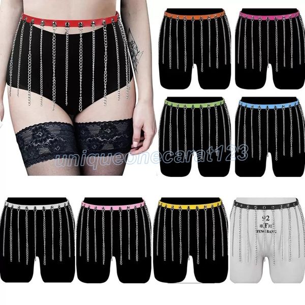 women skirt belly chains costume female pu leather hip hop rock nightclub jeans dress punk belt with metal waist chain tassel accessories, Silver
women skirt belly chains costume female pu leather hip hop rock nightclub jeans dress punk belt with metal waist chain tassel accessories, Silver