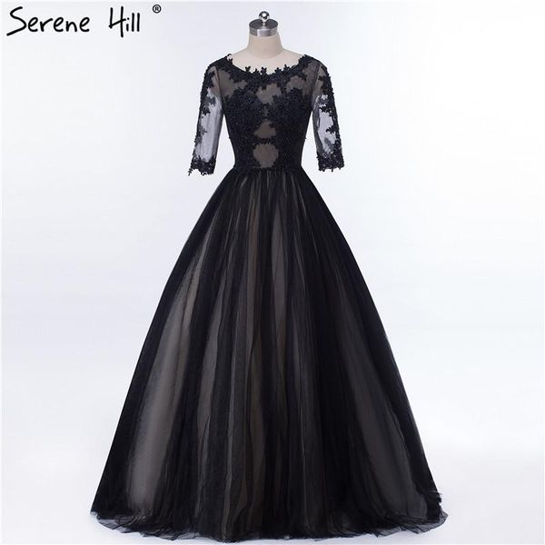 party dresses balck half sleeves fashion tulle evening long beading pearls 2021 serene hill la6365, White;black
party dresses balck half sleeves fashion tulle evening long beading pearls 2021 serene hill la6365, White;black