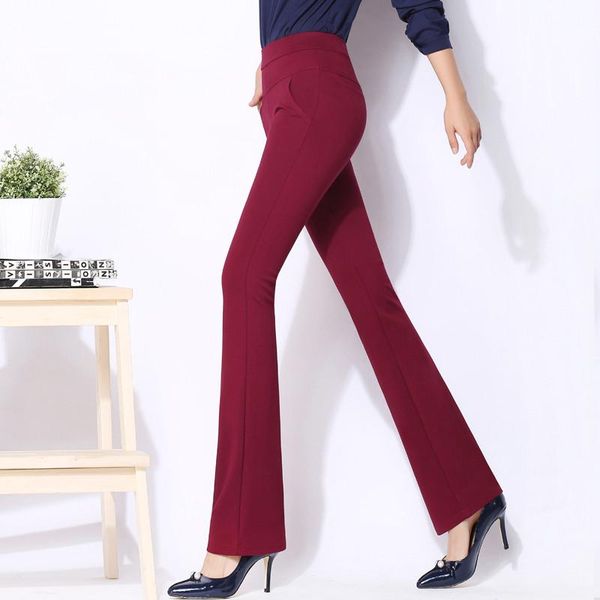 women's pants & capris flare women 2021 spring high waist slim formal bodycon trousers pantalones femme red blue black s~4xl, Black;white
women's pants & capris flare women 2021 spring high waist slim formal bodycon trousers pantalones femme red blue black s~4xl, Black;white