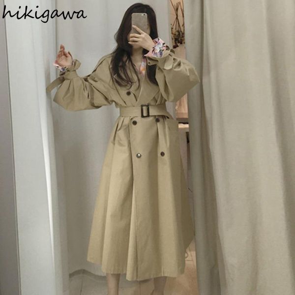 women's trench coats hikigawa coat autumn korean turn down collar long sleeve bandage female overcoat fashion loose safari style, Tan;black
women's trench coats hikigawa coat autumn korean turn down collar long sleeve bandage female overcoat fashion loose safari style, Tan;black