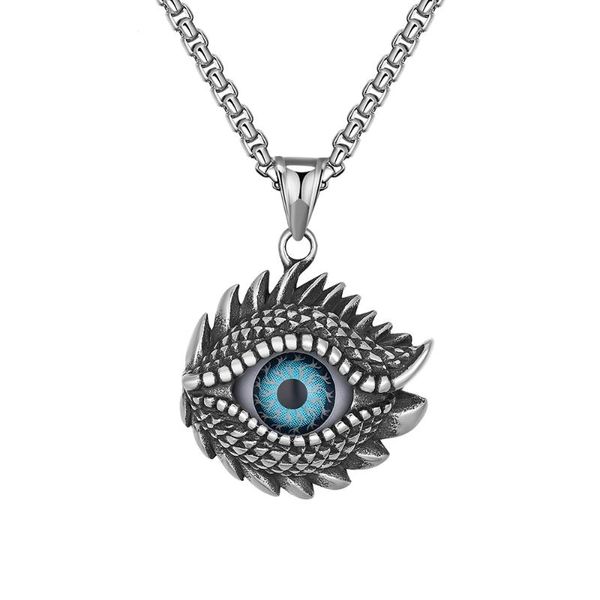 chains stainless steel blue evil eye men punk rock pendant necklace jewelry gift for him with chain, Silver
chains stainless steel blue evil eye men punk rock pendant necklace jewelry gift for him with chain, Silver
