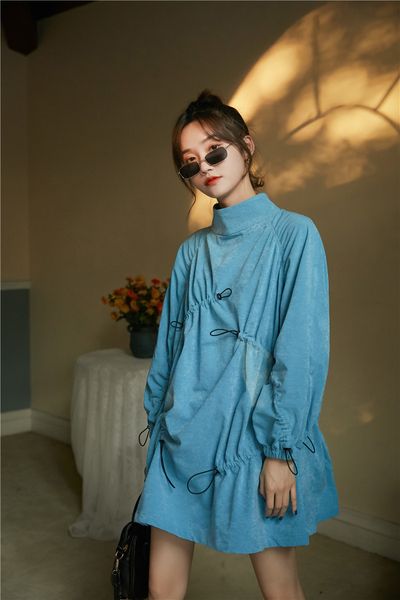 2021 new blue turtleneck drawstring long sleeve women autumn designer loose mini korean fashion clothing afvp, Black;gray
2021 new blue turtleneck drawstring long sleeve women autumn designer loose mini korean fashion clothing afvp, Black;gray