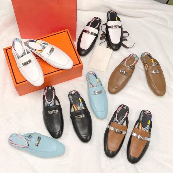 mules women genuine leather mental lock decor slippers for women rome style new design fashion slides woman shoes, Black
mules women genuine leather mental lock decor slippers for women rome style new design fashion slides woman shoes, Black