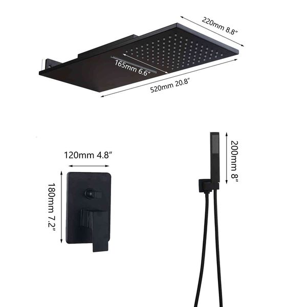 bathroom shower sets matte black faucet solid brass wall mounted rainfall & waterfall head set mixer tap vnen
bathroom shower sets matte black faucet solid brass wall mounted rainfall & waterfall head set mixer tap vnen