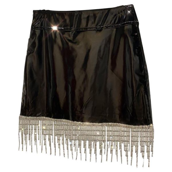 new fringes bright rhinestones plutonium leather fine skirt thin waist fit high hip skirt package for mrs 2021 spring n07u, Black
new fringes bright rhinestones plutonium leather fine skirt thin waist fit high hip skirt package for mrs 2021 spring n07u, Black