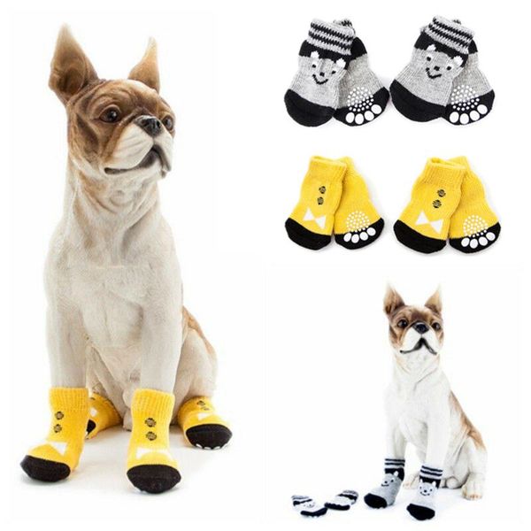 dog apparel 4pcs socks pet non-slip cotton feet teddy poodle supplies shoes 
dog apparel 4pcs socks pet non-slip cotton feet teddy poodle supplies shoes