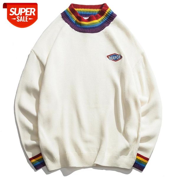 patch design knitwear sweatshitrs rainbow collar casual knitted sweaters men winter harajuku retro sweater pullovers streetwear #nz2x, White;black
patch design knitwear sweatshitrs rainbow collar casual knitted sweaters men winter harajuku retro sweater pullovers streetwear #nz2x, White;black