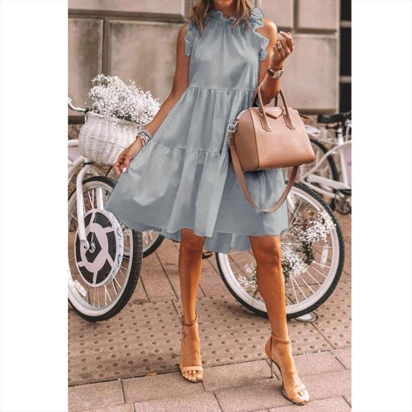 summer loose sleeveless solid womens dresses color round neck big swing casual empire o, Black;gray
summer loose sleeveless solid womens dresses color round neck big swing casual empire o, Black;gray