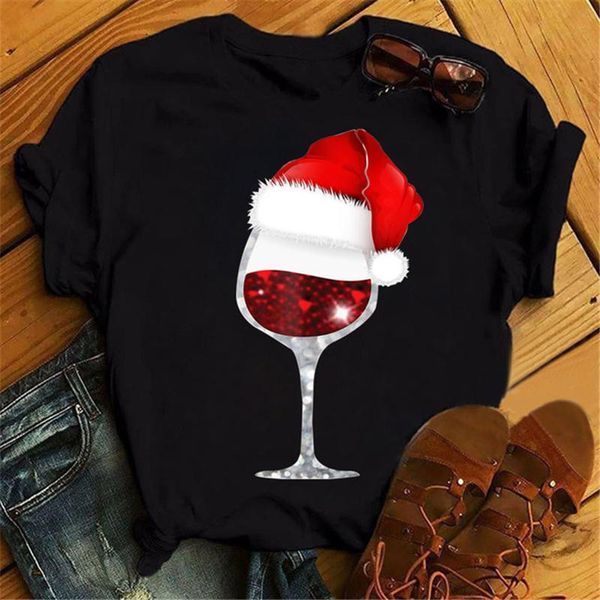 women's t-shirt zogankin casual short sleeve black t-shirts funny christmas wine glasses girls fashion, White
women's t-shirt zogankin casual short sleeve black t-shirts funny christmas wine glasses girls fashion, White