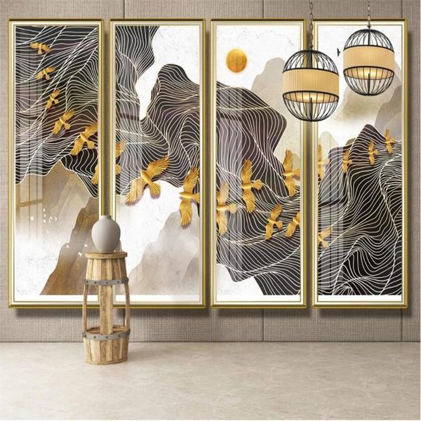 wallpapers chinese style ink landscape golden lines zen background for living room wall cloth paper 3d
wallpapers chinese style ink landscape golden lines zen background for living room wall cloth paper 3d