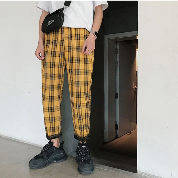 yellow streetwear plaid men's jogging man straight hare hip hop runway pants size sy6k, Black
yellow streetwear plaid men's jogging man straight hare hip hop runway pants size sy6k, Black