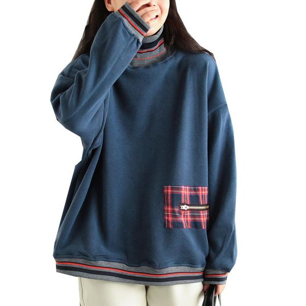 women's hoodies & sweatshirts women sweatshirt outwear 100% cotton fleeced thick for autumn winter patchwork big loose casual retro vin, Black
women's hoodies & sweatshirts women sweatshirt outwear 100% cotton fleeced thick for autumn winter patchwork big loose casual retro vin, Black