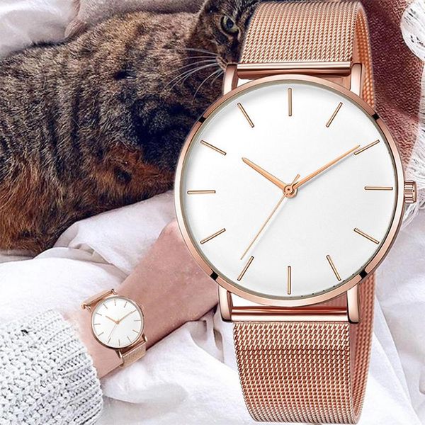 wristwatches 2021 simple men's fashion watch stainless steel alloy mesh band strap waterproof sports ladies quartz relogio masculino, Slivery;brown
wristwatches 2021 simple men's fashion watch stainless steel alloy mesh band strap waterproof sports ladies quartz relogio masculino, Slivery;brown