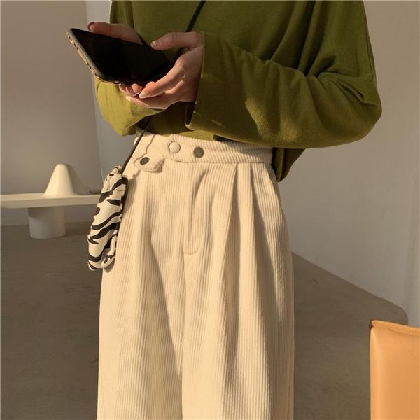 women's pants & capris women wide leg trousers white korean style loose all-match corduroy trendy leisure harajuku daily high waist pan, Black;white
women's pants & capris women wide leg trousers white korean style loose all-match corduroy trendy leisure harajuku daily high waist pan, Black;white