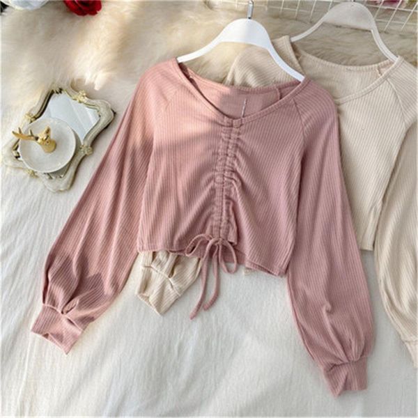 korean blouse 2021 v neck lantern long sleeve drawstring bottom shirt multicolor hollow out tees pleat zy4662, White
korean blouse 2021 v neck lantern long sleeve drawstring bottom shirt multicolor hollow out tees pleat zy4662, White
