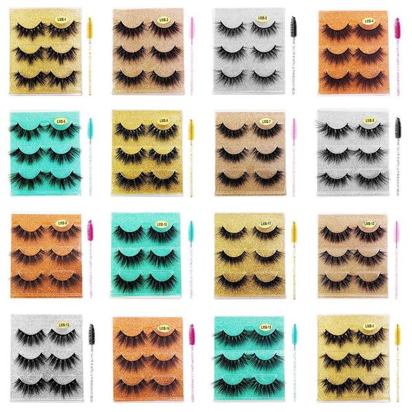 thick curly 3 pairs mink false eyelashes set natural long reusable hand made 3d fake lashes extensions soft & vivid easy to wear 15 models d
thick curly 3 pairs mink false eyelashes set natural long reusable hand made 3d fake lashes extensions soft & vivid easy to wear 15 models d