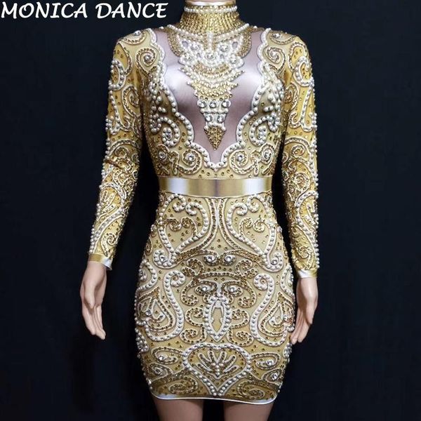 casual dresses women sparkly gold rhinestones pearls long sleeves dress bar party dance singer costume birthday celebrate, Black;gray
casual dresses women sparkly gold rhinestones pearls long sleeves dress bar party dance singer costume birthday celebrate, Black;gray