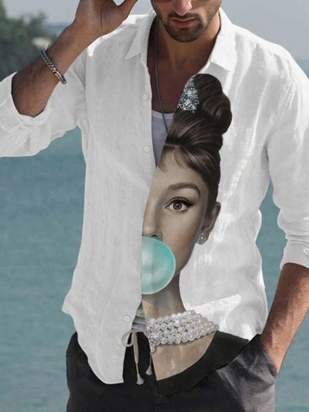 new 2021 men's fashion casual print cardigan shirt for men, White;black
new 2021 men's fashion casual print cardigan shirt for men, White;black