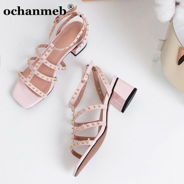 ochanmeb 2021 new natural genuine leather sandals shoes for women medium block heels rock rivets studs punk sandals summer shoes, Black
ochanmeb 2021 new natural genuine leather sandals shoes for women medium block heels rock rivets studs punk sandals summer shoes, Black