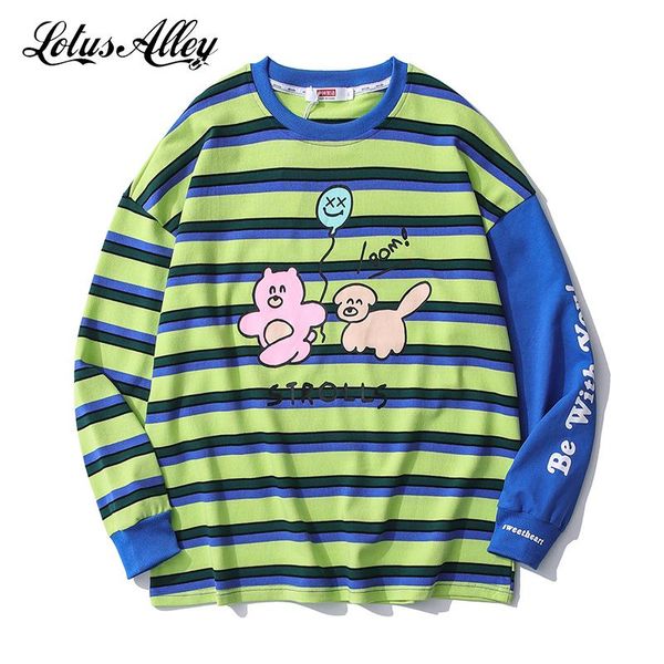 women's t-shirt spring autumn stripe t shirt japanese streetwear cute cartoons print casual cotton long sleeve tee oversize femme 2021, White
women's t-shirt spring autumn stripe t shirt japanese streetwear cute cartoons print casual cotton long sleeve tee oversize femme 2021, White