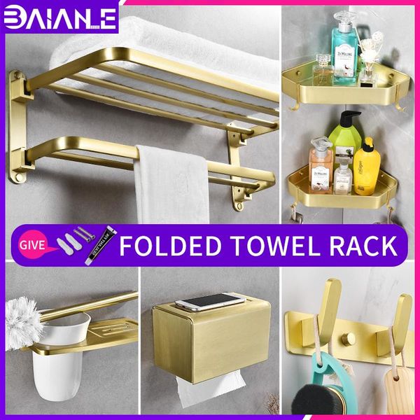 bath accessory set brushed gold bathroom towel rack hardware wall fold double shelves corner shelf toilet brush roll paper holder
bath accessory set brushed gold bathroom towel rack hardware wall fold double shelves corner shelf toilet brush roll paper holder