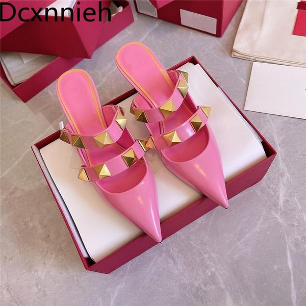 slippers women's elegant mules woman casual sandals ladies high heels fashion female pointed toe shoe candy colors footwear, Black
slippers women's elegant mules woman casual sandals ladies high heels fashion female pointed toe shoe candy colors footwear, Black