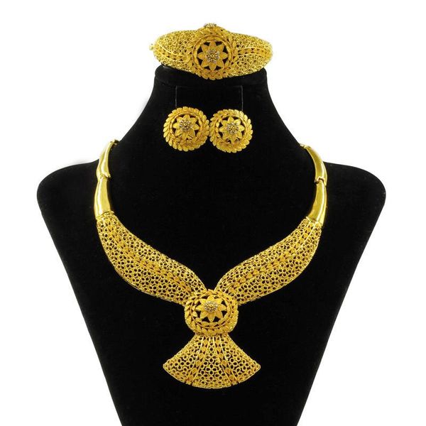 earrings & necklace wholesale african beads jewelry sets bridal flower pendant crystal turkish women party wedding, Silver
earrings & necklace wholesale african beads jewelry sets bridal flower pendant crystal turkish women party wedding, Silver