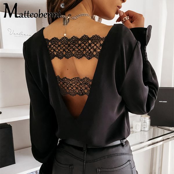 2021 new lace patchwork blouse women backless long sleeve casual female shirts winter v neck plus size office elegant tsm0, Gray
2021 new lace patchwork blouse women backless long sleeve casual female shirts winter v neck plus size office elegant tsm0, Gray