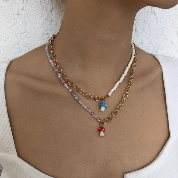 pendant necklaces zafresh retro stitched rice beads beaded resin small mushroom simple necklace party jewelry, Silver
pendant necklaces zafresh retro stitched rice beads beaded resin small mushroom simple necklace party jewelry, Silver