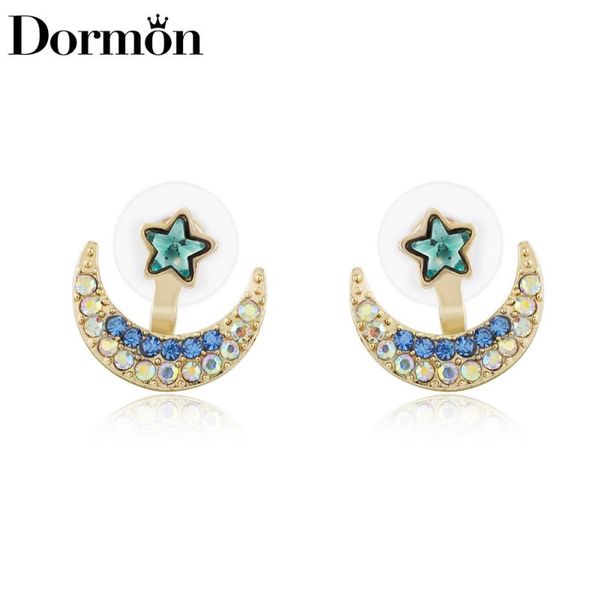 stud beautiful chic three color star moon full crystal earrings for women fashion wedding jewelry e448, Golden;silver
stud beautiful chic three color star moon full crystal earrings for women fashion wedding jewelry e448, Golden;silver