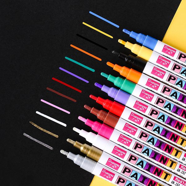 12 colors 2.0mm extra fine point paint marker non-toxic permanent marker diy art marker car tyre pen school and office supplies
12 colors 2.0mm extra fine point paint marker non-toxic permanent marker diy art marker car tyre pen school and office supplies