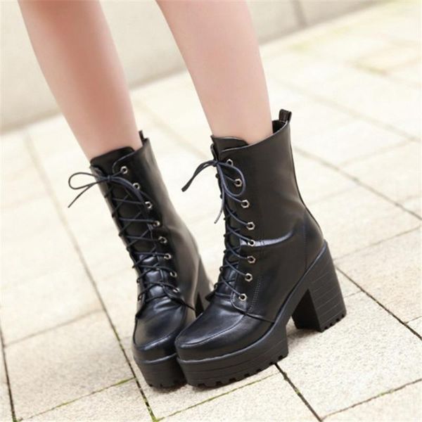 boots pxelena chunky block square high heel combat women shoes lace up punk rock gothic black white plus size 34-43
boots pxelena chunky block square high heel combat women shoes lace up punk rock gothic black white plus size 34-43